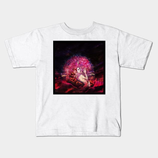 SUPERNOVA - ABOVE A FIELD OF POPPIES Kids T-Shirt by gabor_paszti